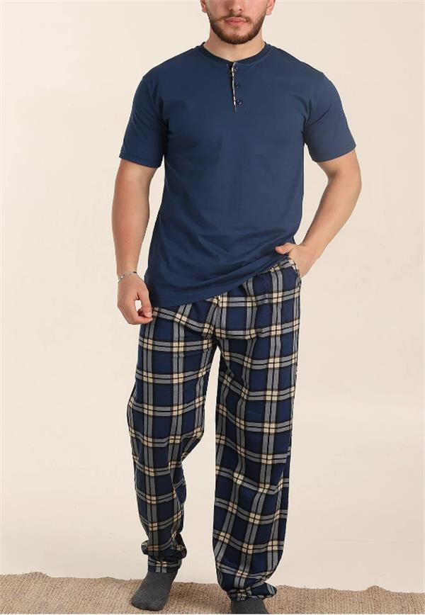 Pamuklu Kısa Kollu Pijama Takımı 