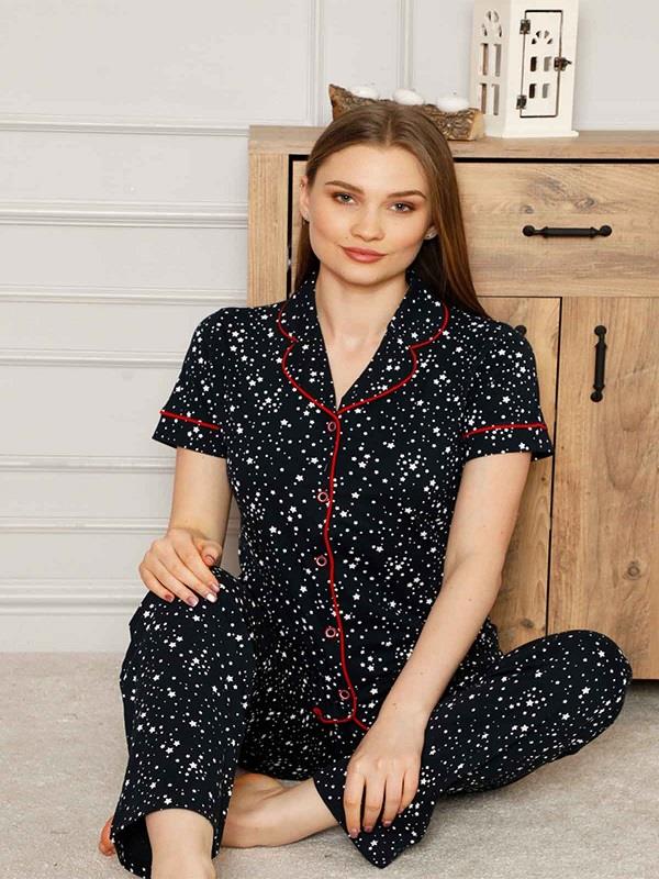 Yıldızlı Gömlek Pijama Takımı