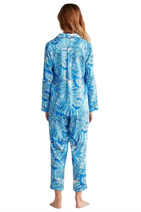 Mavi Uzun Kollu Pijama Takımı